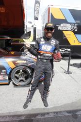 Forsberg posing at the 2016 Formula Drift finale in Irwindale